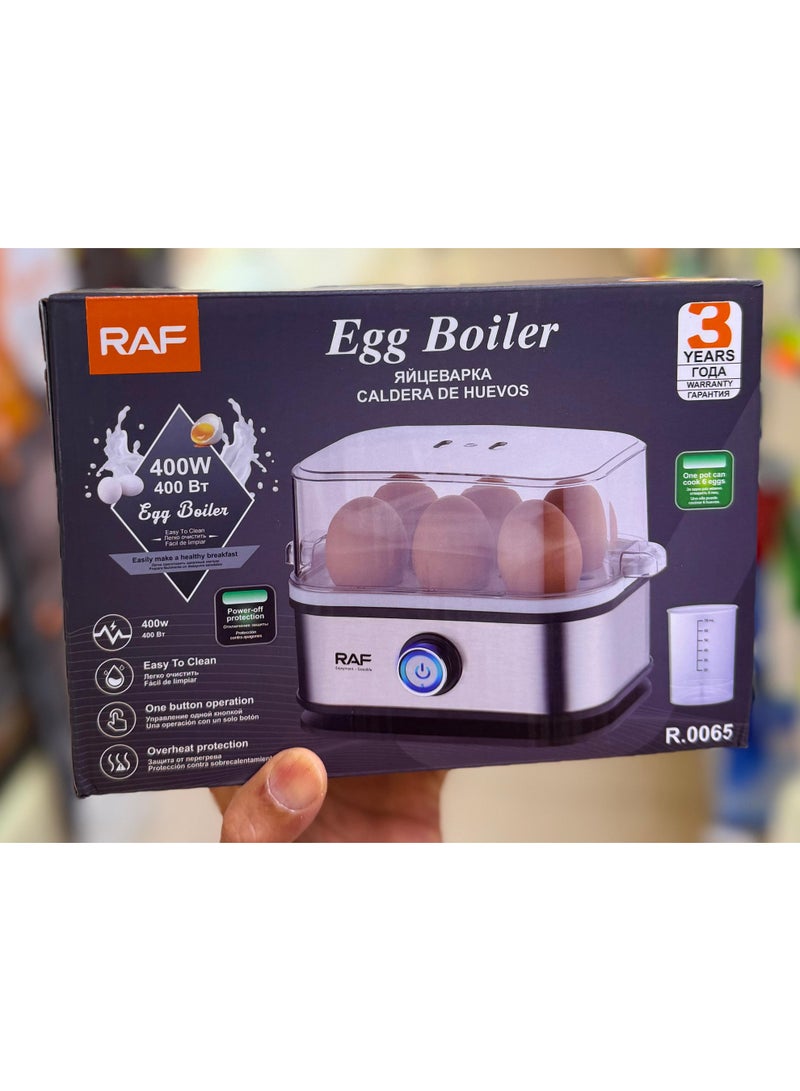 آر إيه أف غلاية بيض كهربائية 400 واط-طهي بلمسة واحدة / يغلي حتى 7 بيضات / حماية من الحرارة الزائدة / سريع وفعال - Image 3